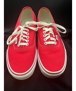 Authentic Vans Red Lace-Up Canvas in Skate Shoes SZ 9.5 Wmn&#39;s 8.0 Mens gift - $27.77 CAD