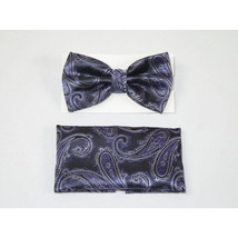 Men's Fancy Bow Tie/Hankie Set By J.Valintin Soft Microfiber Silky JVBT-31 image 2