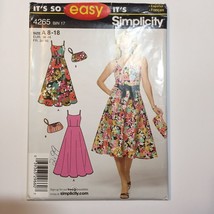 Simplicity 4265 Size 8-18 Misses&#39; Miss Dress Bag - $12.86
