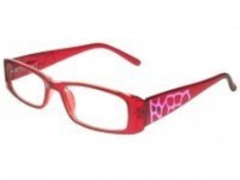 GL2109RED +2.0 Lagos Red Unisex Reading Glasses with Gold Detail - £11.83 GBP