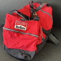Vintage Marlboro Gear Adjustable Strap Gym Travel Duffle Bag Backpack Tag Attach - £23.24 GBP