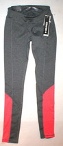 New Head Active Run Womens Gray Orange Striped Pants Leggings XS Yoga Pi... - $49.50