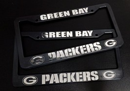 Set of 2 - Green Bay Packers Car License Plate Frames Plastic Aluminum B... - $25.19+