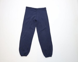 Vtg 60s Streetwear Mens Medium Faded Blank Gusset Sweatpants Joggers Blue USA - £93.39 GBP