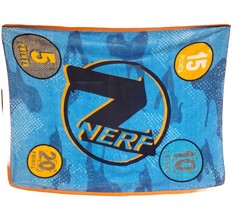 Nerf Hasbro Fleece Kids Silky Soft Throw Plush Bedding Microfiber Blanket Blue - £6.25 GBP