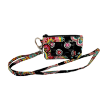 Vera Bradley Floral Geometric Quilted ID Keychain Wallet 4.75 x 3&quot; Long ... - $16.56