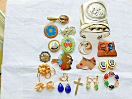 Costume Jewelry Collection Nice Group Enamels, Denmark, Micro Mosaic, Gen. Stone - £57.11 GBP