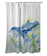 Betsy Drake Betsy&#39;s Dolphins Shower Curtain - £85.65 GBP