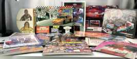 Vtg Nascar Racing Ephemera Lot Poster Card Magazine Race Car Gas Oil Ads 80s 90s - £23.34 GBP