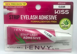 I Envy By Kiss Strip Eyelash Adhesive W/ Aloe Hypoallergenic Clear Glue KPEG04A - $2.75