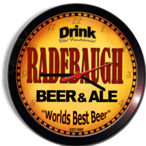 RADEBAUGH BEER and ALE BREWERY CERVEZA WALL CLOCK - £23.71 GBP
