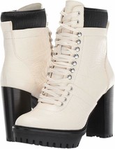 Vince Camuto Ermania Croco Embossed Leather Hiker Booties, Multi Sizes White/BLK - £119.86 GBP