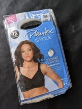Playtex 18 hour BRA 36B Black Lace Cooling Comfort Wire Free NEW - £14.05 GBP
