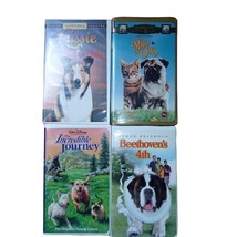 4 VHS Children and Family Movies Beethoven Milo Otis Lassie Incredible Journey - £6.28 GBP