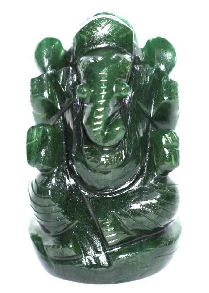 Ganesha In Columbian Green Jade – 208 gms - $94.05