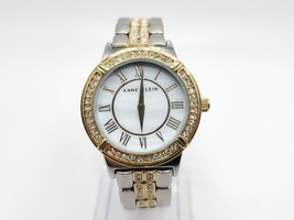 Anne Klein Watch Women New Battery Two-Tone Diamond Accent 31mm MOP Dial - £24.77 GBP