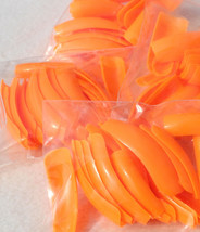 Huge Lot 75 Packs /24 Per Pack (1800 Total) Bright Orange Long Nail Tips False - £35.59 GBP