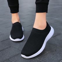 Women&#39;s Casual Vulcanized Shoes Woman Mesh Sneakers Women Knitted Flat Ladies Sl - £23.25 GBP