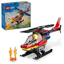 LEGO City Fire Rescue Helicopter Toy, Building Set with Firefighter Minifigure P - £9.58 GBP
