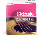 3 Sets D&#39;Addario EJ23 Super Light, Phosphor Bronze Acoustic Guitar Strin... - $52.99