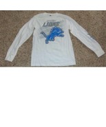 Mens Shirt NFL Football Detroit Lions Majestic White Long Sleeve Tee-size S - £17.20 GBP