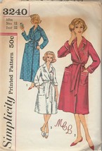 Vintage Sewing Pattern Simplicity 3240 Misses Robe Long or Knee Length 32&quot; Bust - £7.00 GBP