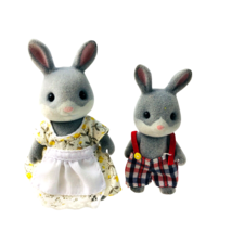 Calico Critter Cottontail Rabbit Family Mother and Son 3.5&quot;, 3&quot; - £39.47 GBP