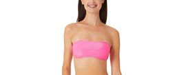 MSRP $20 California Waves Juniors Metallic Bandeau Bikini Top Pink Size XS - $2.97