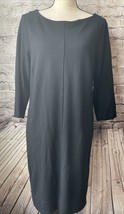J Jill Womens Black Ponte Dress 3/4 Sleeve Size M Casual Career - $19.06