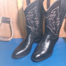 cowboy boots Mens size:8 D  SFBC black emb item:s2570 - $199.00