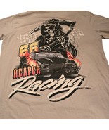 Grim Reaper Racing T-Shirt Men’s L Beige Skull Biker RGSTR Tee Cool Grap... - $201.04 MXN