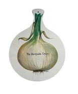 Vintage Hand Painted Bermuda Onion Cutting Board Wall Decor Farmhouse Ki... - $21.60