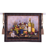 53x42 ITALIAN Still Life Fruit Wine Tapestry Wall Hanging - £131.80 GBP