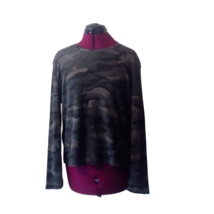 RDI Top Multicolor Women Camouflage Waffle Knit Size XL - £17.57 GBP