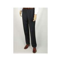 Men's MANTONI Pleated Pants 100% Wool Super 140's Classic Fit  46306-3 Charcoal image 3
