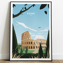 Rome Poster | Italy Travel Poster, Colosseum Wall Art Print &amp; Birthday Gift Idea - £20.98 GBP+