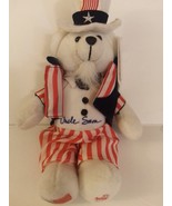 Uncle Sam 11&quot; Bear by USPS With 37 Cent The Star Spangled Banner Stamp MWT - £15.93 GBP