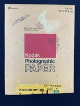 VTG NOS KODAK Kodabromide Photographic Paper F-2 5&quot;x7” 25 Sheets SINGLE ... - £14.77 GBP