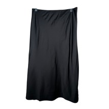 J Crew Factory Slip Skirt Womens Small Black Satin Midi Spring BT103 New... - $45.00