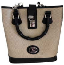 Dooney and Bourke Black Bamboo Handle Tote Panama Collection Vintage - £98.66 GBP