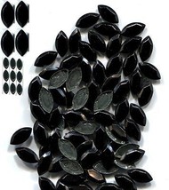 OVAL Facted Rhinestuds  4x8mm  Hot Fix  BLACK 1 gross - $5.79