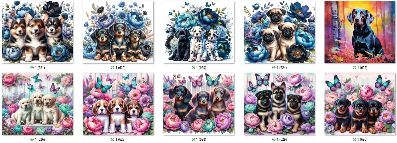 Cat & Dog Sublimation Ready To Press Transfer Prints Bundle Of 10 Transfer Desig Item image 8