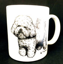Bichon Frise Dog Mug Cindy Farmer Vtg Design for Rosalinde 1985 3.5&quot;H 10... - $8.99