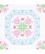 Jack Dempsey Needle Art XX Lace Tulips Quilt Blocks - $30.12 CAD