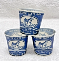 Lot of 3 Water Gate Inn Washington DC Dixie Cup 3/4 Oz Rocking Horse Design - $186.73 MXN