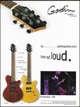 Godin LG Hmb LG guitar advertisement with Al Function (SIX band) ad print - £3.32 GBP