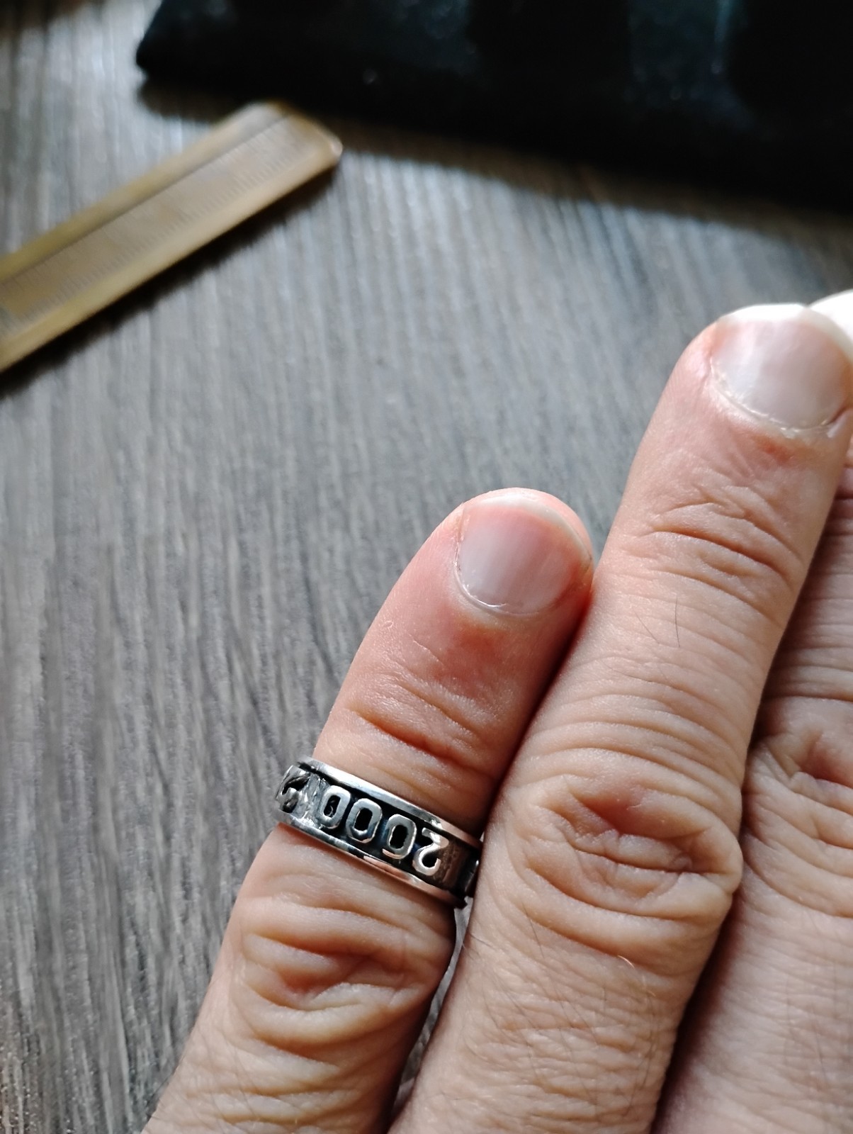 New 925 Sterling Silver Year 2000 6 Mm Wide Band Ring SZ 6 Free Shipping Item image 6