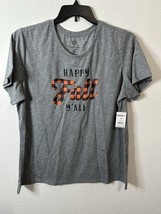 Positive Tees Women’s Gray Happy Fall Ya’ll Short Sleeve T Shirt Size XXXL - $17.81