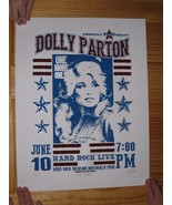 Dolly Parton Poster Silk Screen Signed Numbered Hard Rock June10th - $248.06 CAD
