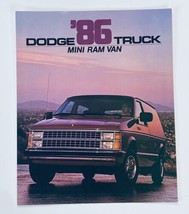 1986 Dodge Truck Mini Ram Van Dealer Showroom Sales Brochure Guide Catalog - £7.43 GBP